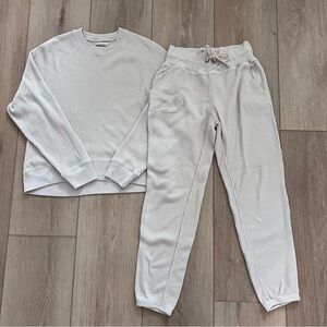 A&F soft AF waffle knit matching set size small